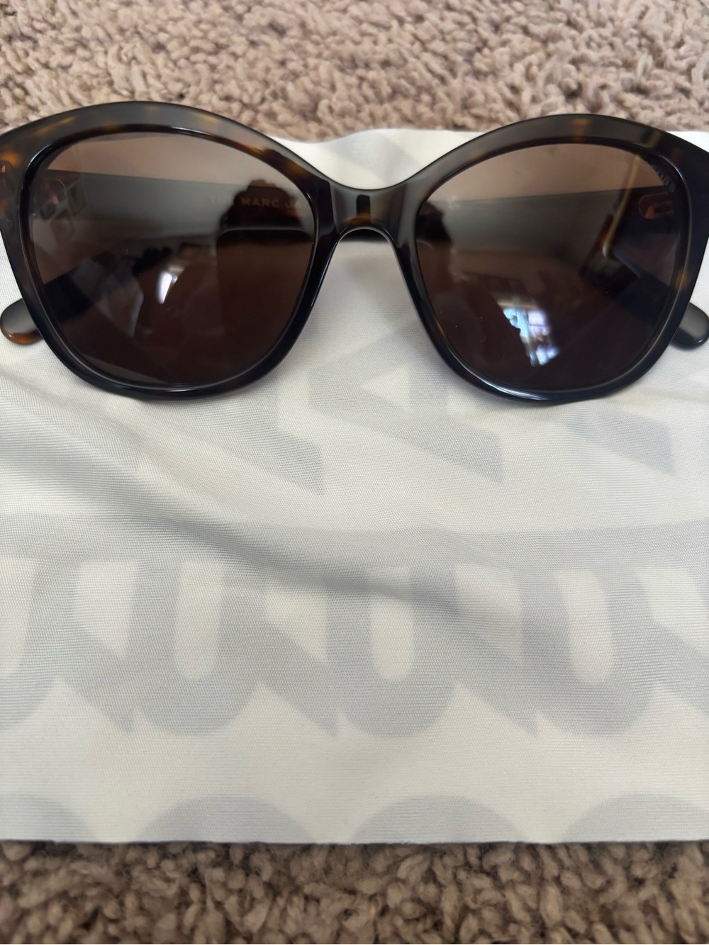 Marc Jacobs Tortoiseshell Sunglasses with Brown Lenses
